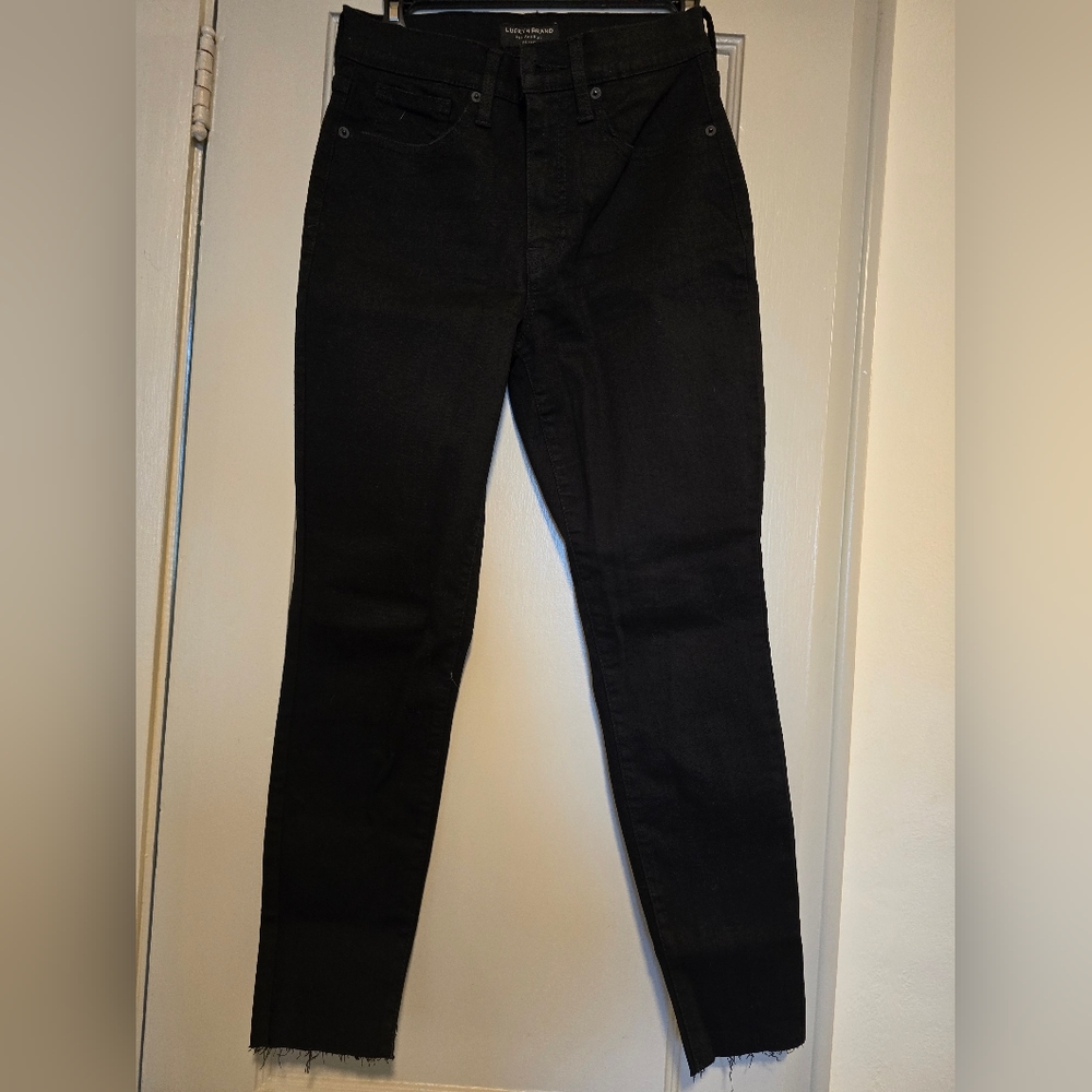 Lucky Brand size 6 / 28 Skinny Bridgette ANKLE Jeans Black Denim